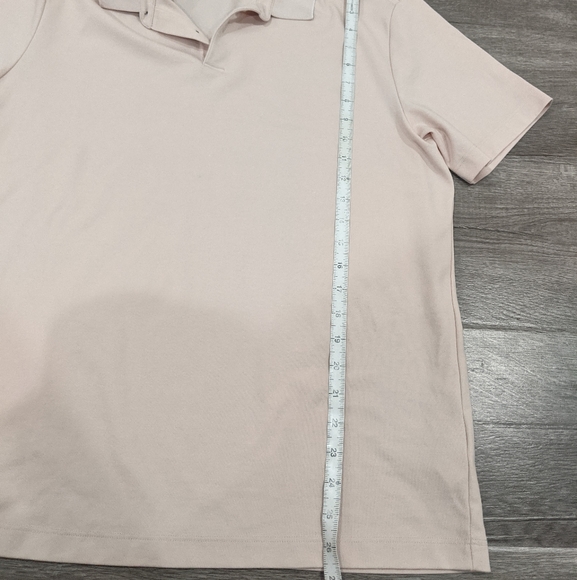 Theory Willem Petal Pink Polo Short Sleeve Shirt - Picture 12 of 14